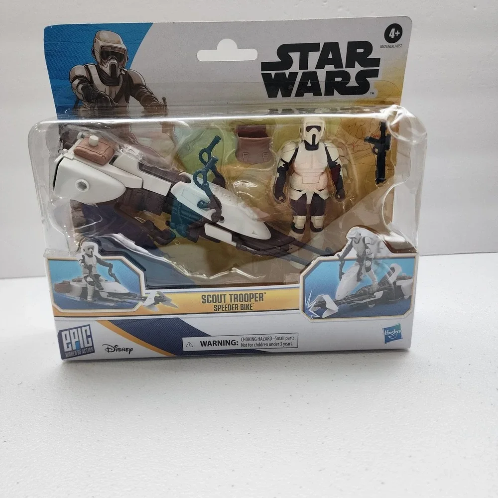 Disney Star Wars Epic World Of Action Mandalorian w/ Speeder Bike Hasbro NEW